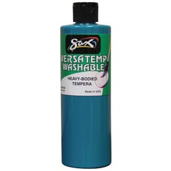 Sax Versatemp Washable Heavy-Bodied Tempera Paint, 1 Pint, Turquoise 1592668