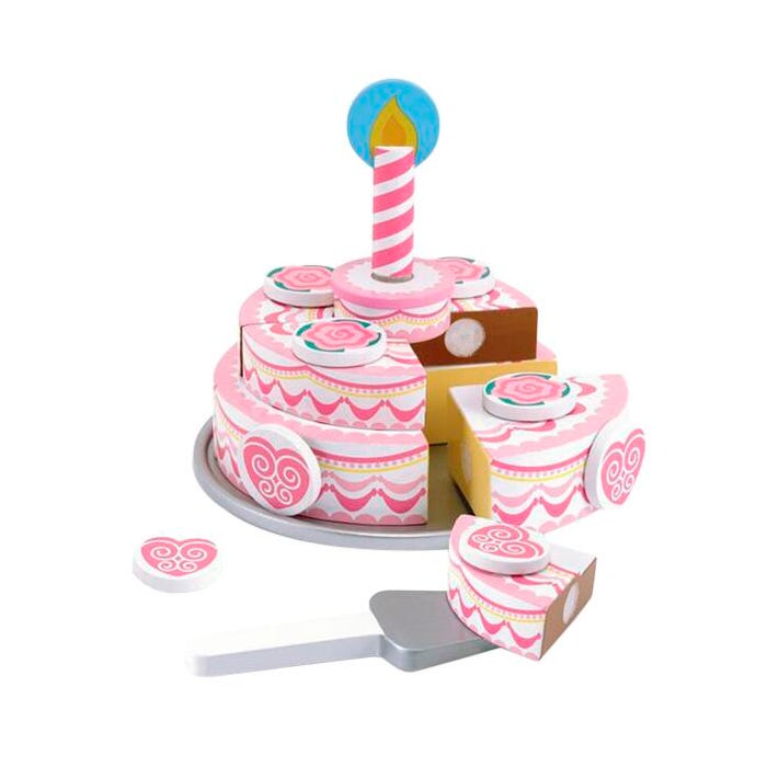 Melissa & Doug Triple Layer Party Cake, Set of 19