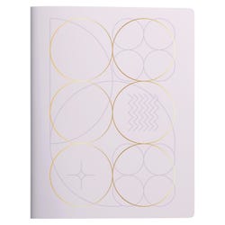 Southworth Undated Student Planner, 14-Month Layout, Flexible Cover, 8-1/2 x 11 Inches, Premium 28 lb Paper, 200 Stickers, Lavender Geo 2133766