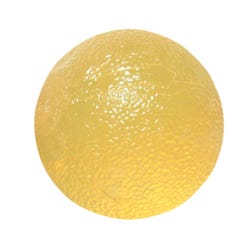CanDo Gel Squeeze Ball, Standard Circular, Yellow, X-Light Resistance