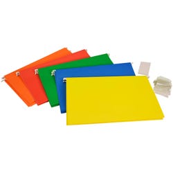 Image for School Smart Hanging File Folders, Legal Size, 1/5 Cut Tabs, Assorted Colors, Pack of 25 from School Specialty