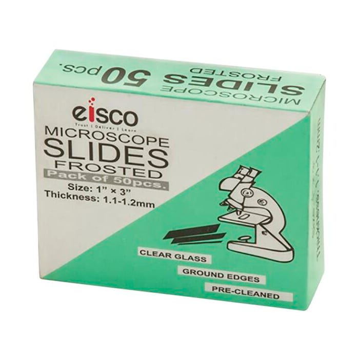 Eisco Labs Microscope Slides, Frosted Glass, Pack of 72