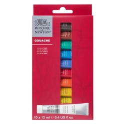 Winsor & Newton Gouache, 0.4 Ounces, Assorted Colors, Set of 10 2133258