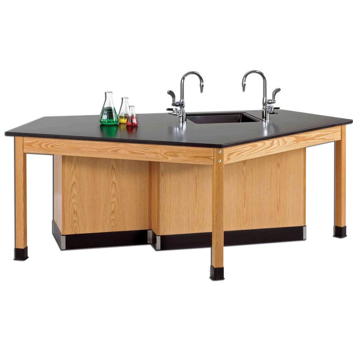 Diversified Woodcrafts Forward Vision ADA Workstation with Sink, 8 Feet x 50 x 34 Inches