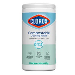 Image for Clorox Free & Clear Compostable Cleaning Wipes, 75 Count from School Specialty