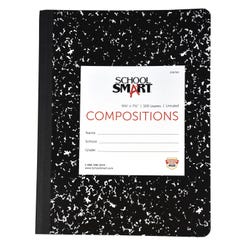 School Smart Hard Cover Composition Book, Unruled, 9-3/4 x 7-1/2 Inches, 100 Sheets/200 Pages 086768