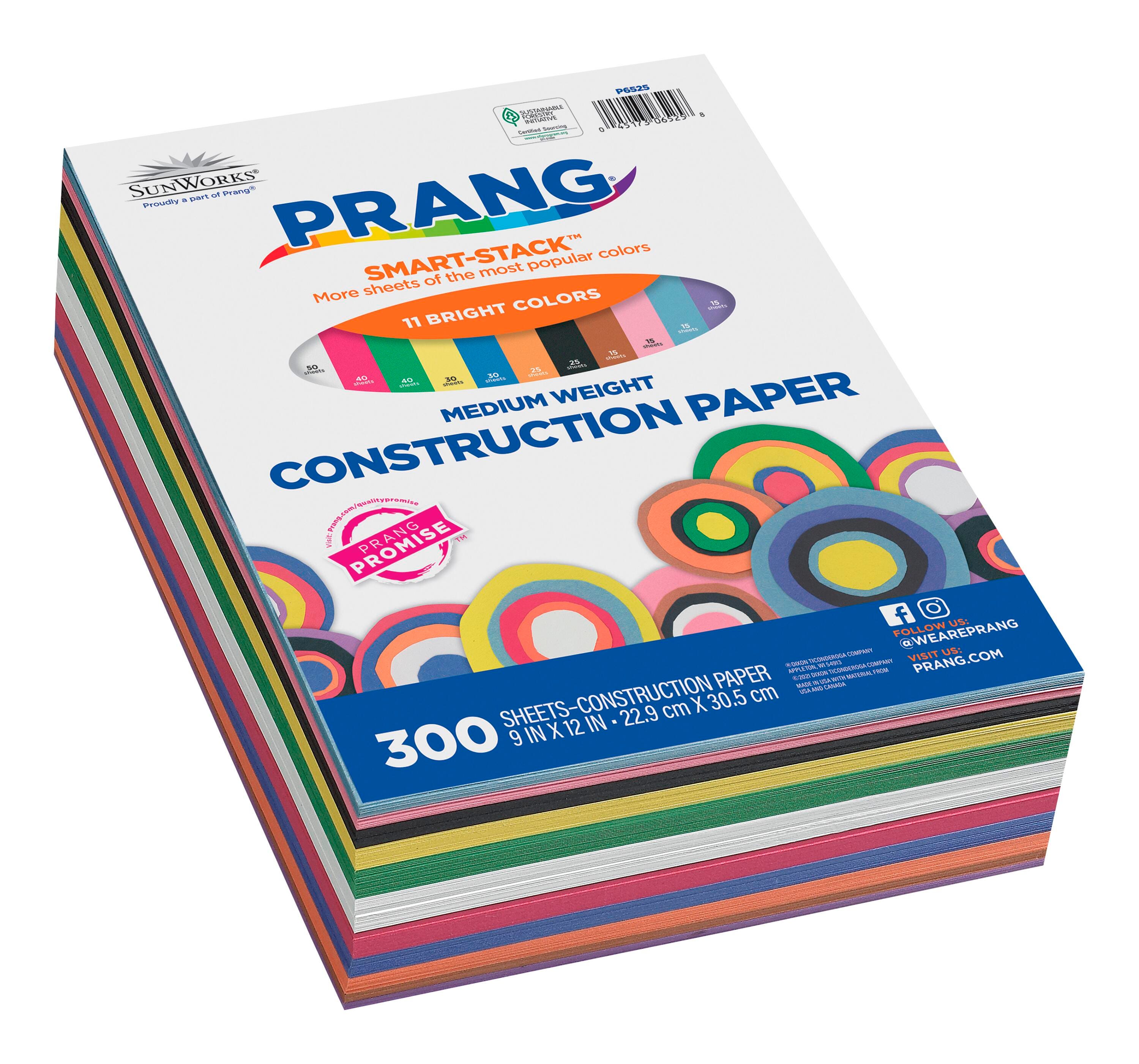 Prang Medium Weight Construction Paper, 9 x 12 Inches, Assorted Color, Pack of 300 336373