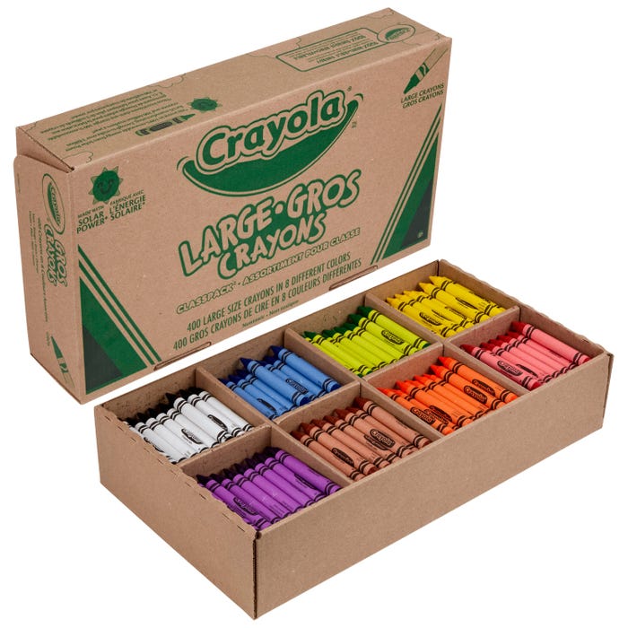 Crayola Large Crayons Classpack, Assorted Colors, Set of 400