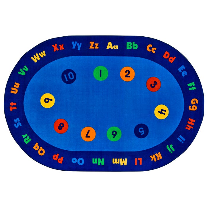 Carpets for Kids KID$ Value PLUS Circletime Early Learning Carpet, Oval