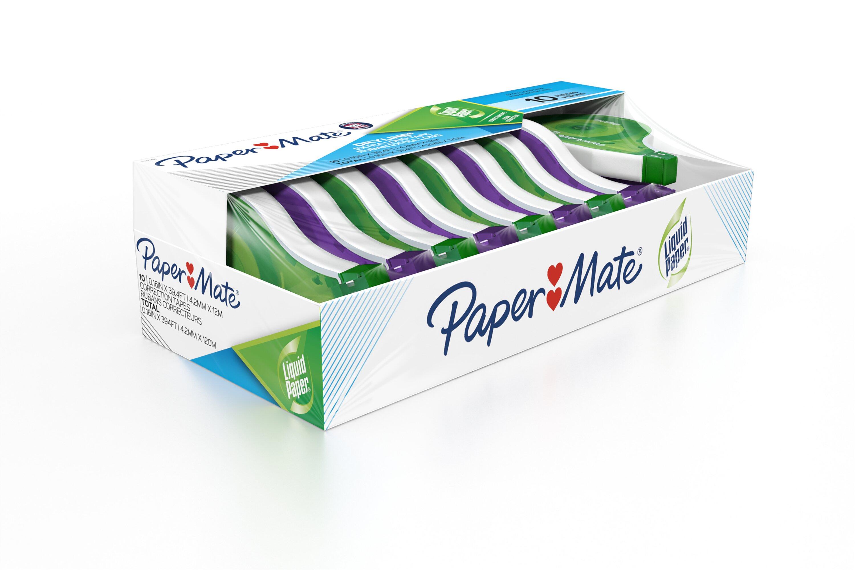 Paper Mate Liquid Paper DryLine Correction Tape, Pack of 10 1369743