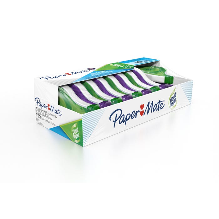 Paper Mate Liquid Paper DryLine Correction Tape, Pack of 10