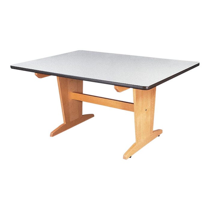 Diversified Woodcrafts Art & Planning Table, With Book Compartment, 60 x 42 x 30 Inches, Maple