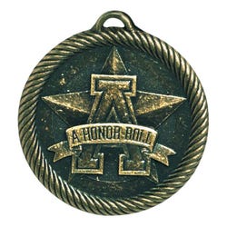 PDU CAT Multi-Level Dovetail/a Honor Roll Value Medal, 2 Inches, Solid Die Cast, Gold