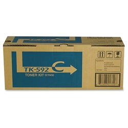 Kyocera Ink Toner Cartridge, TK592C, Cyan