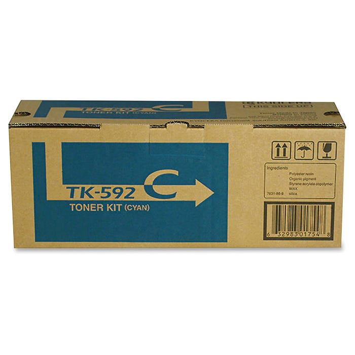 Kyocera Ink Toner Cartridge, TK592C, Cyan