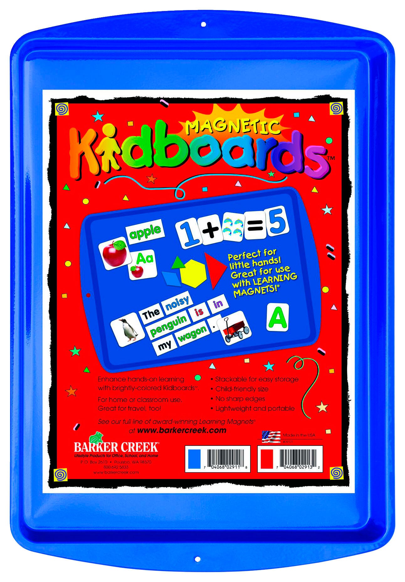 Barker Creek Learning Magnets Kidboard Blue, 9 x 13 Inches, Item Number 2026389