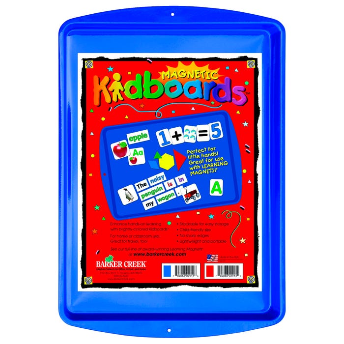 Barker Creek Learning Magnets Kidboard Blue, 9 x 13 Inches