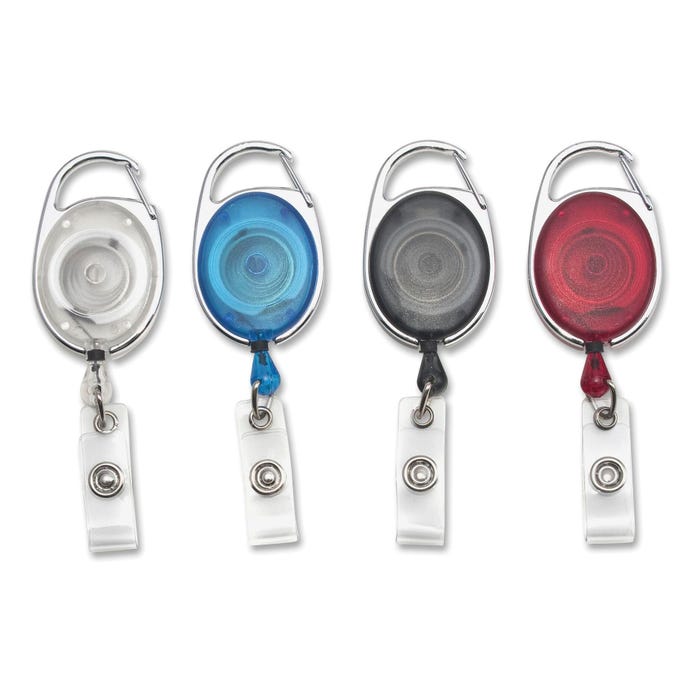 Advantus Retractable ID Reels, Extends 30 Inches, Pack of 20, Assorted