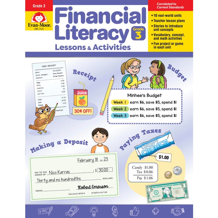 Evan-Moor Financial Literacy, Grade 3