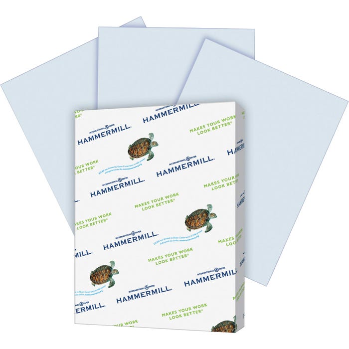 Hammermill Copy Paper, 8-1/2 x 11 Inches, 20 lb, Blue, 500 Sheets