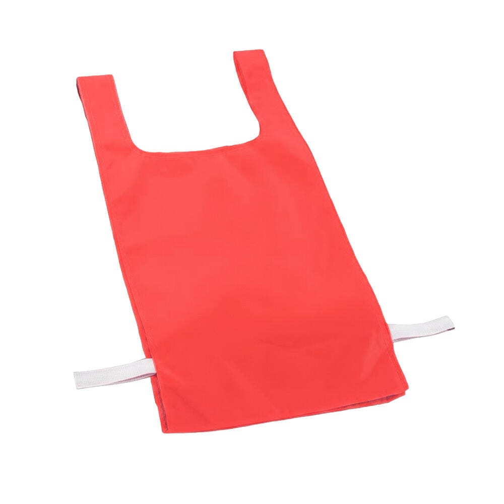 FlagHouse Plain Nylon Pinnie, One Size Fits All, Red 2120222