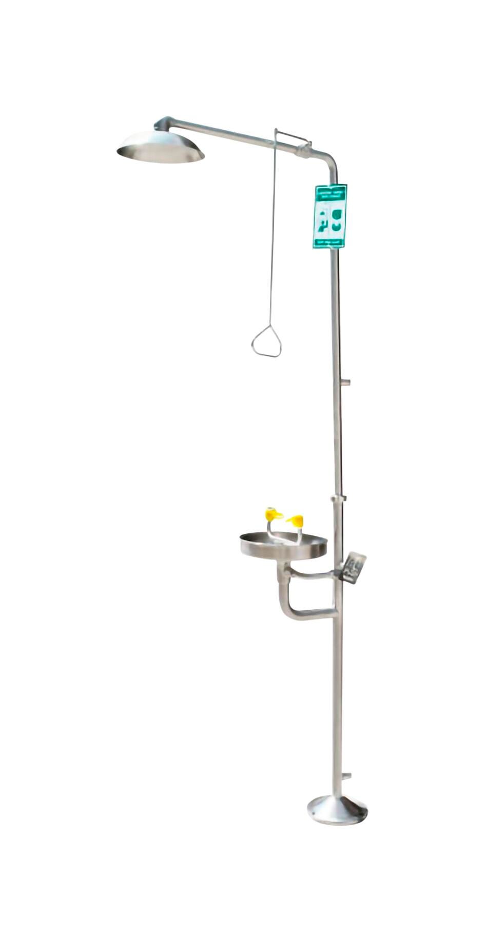 Global Industrial™ Emergency Combination Shower w/Eyewash Station, Stainless Steel 2132392