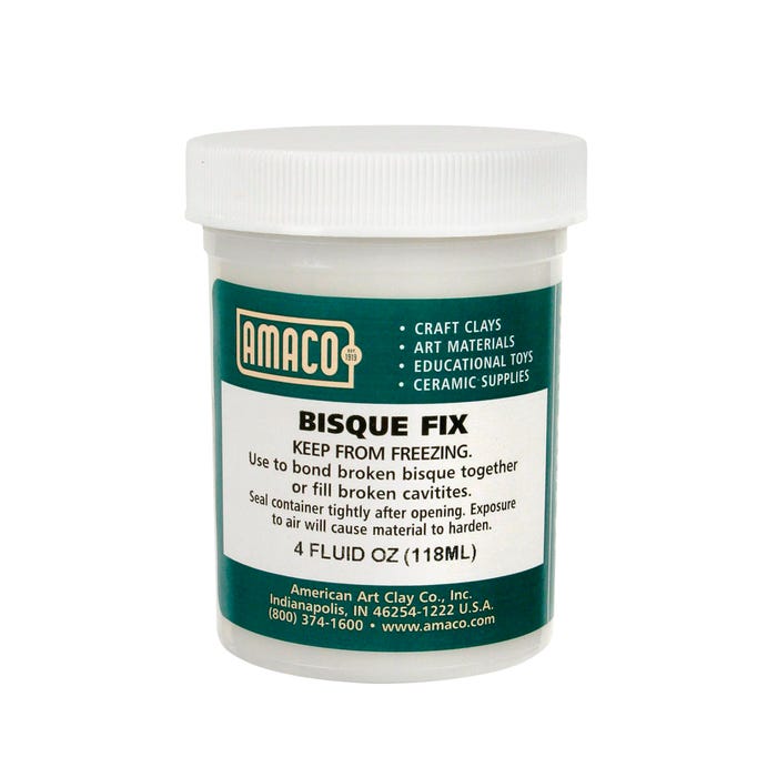 AMACO Bisque Fix, White, 4 Ounce Jar