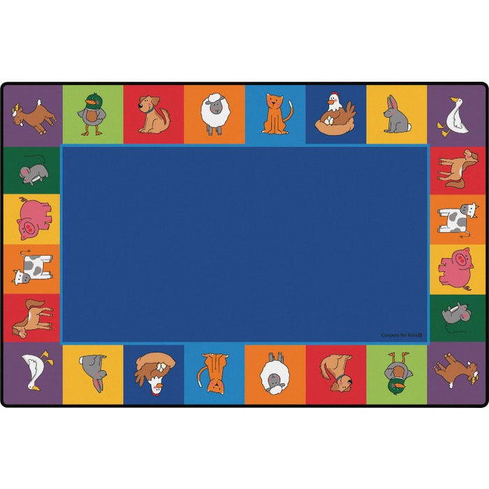 Carpets for Kids KID$Value PLUS Farm Animals Seating Carpet, Rectangle