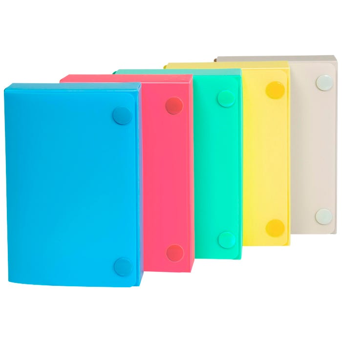 C-Line Polypropylene Index Card Case, 3 x 5 Inches, Assorted Colors