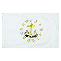 Annin Nylon Rhode Island Heavy Weight Outdoor State Flag, 4 X 6 ft, Item Number 017364
