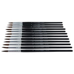 Image for School Smart Watercolor Paint Brushes, Short Handle, Size 8, Set of 12 from School Specialty
