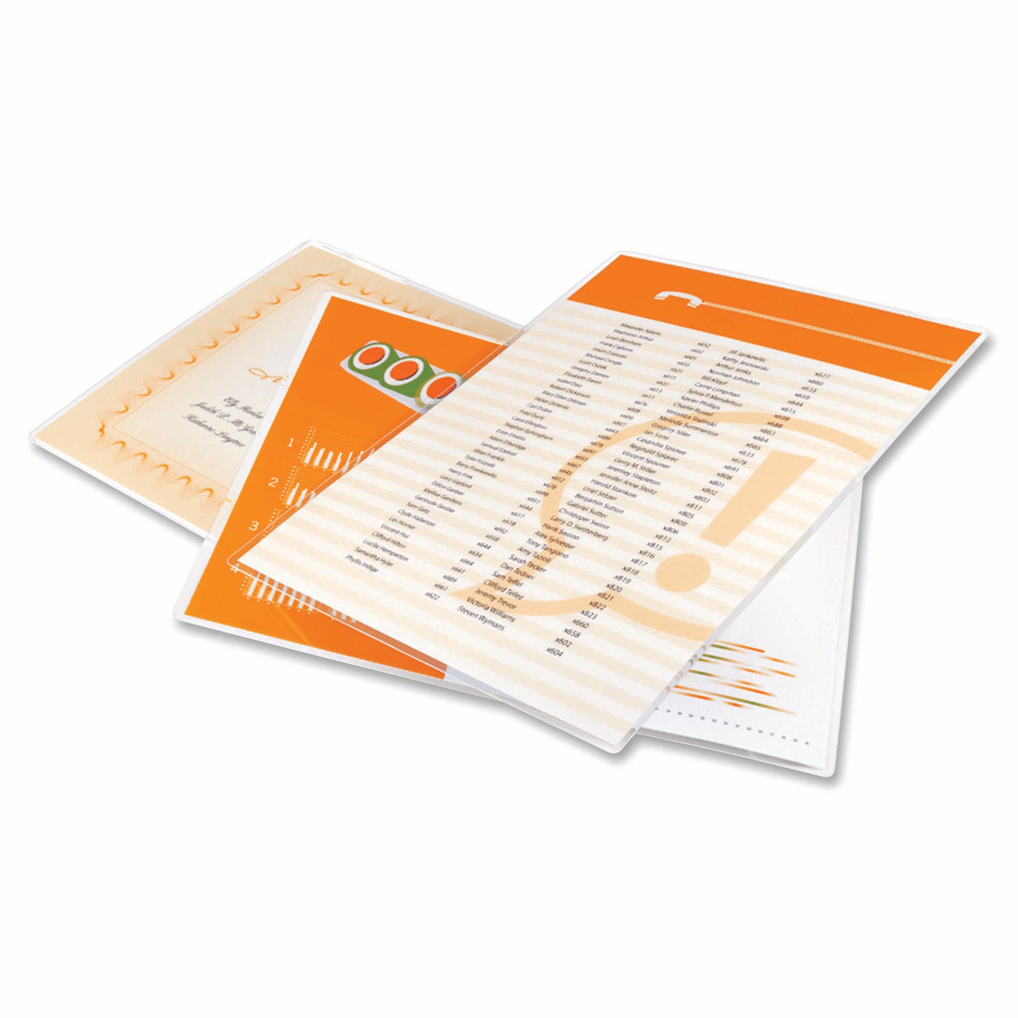 ACCO GBC HeatSeal Laminating Pouch, 9 x 11-1/2 Inches, 3 mil Thickness, Clear, Item Number 1099590