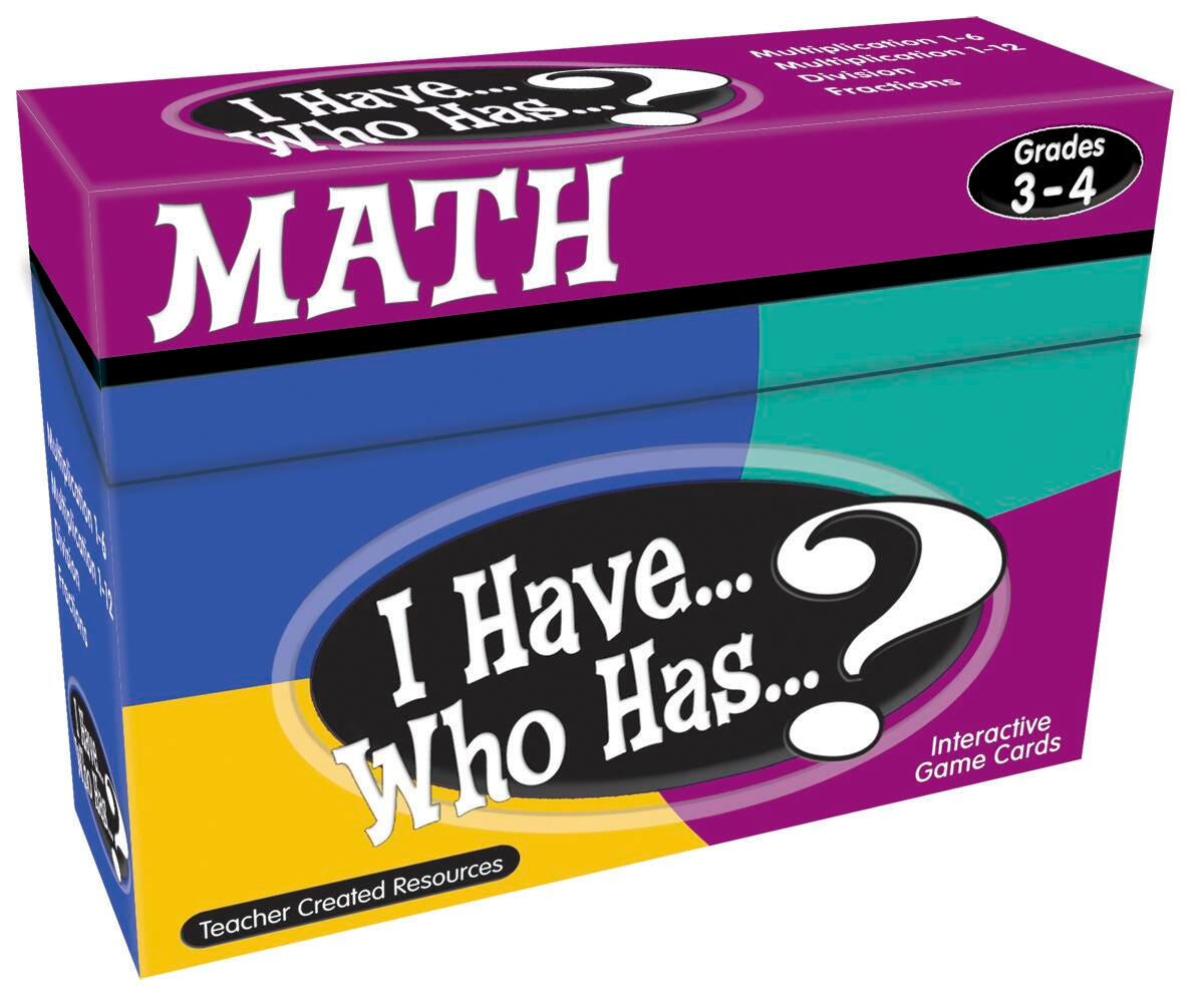 Teacher Created Resources Math Card Game - I Have Who Has, Grades 3 to 4 1398101