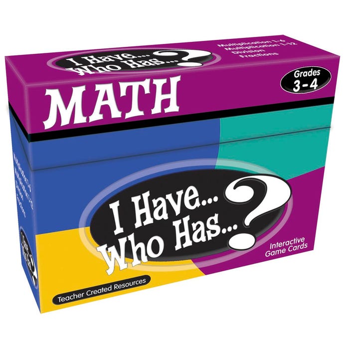 Teacher Created Resources Math Card Game - I Have ...Who Has, Grades 3 to 4