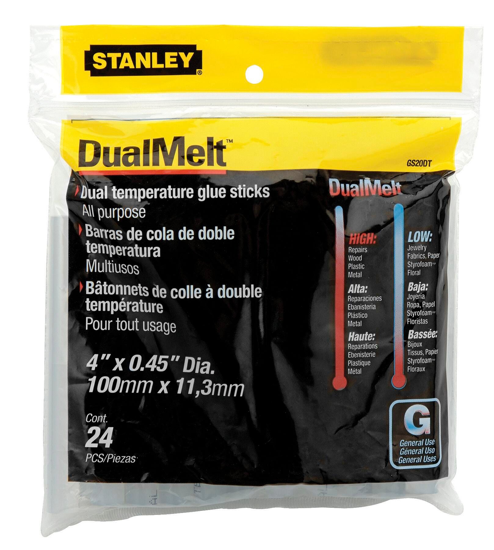Stanley Dual Temperature Glue Stick, 0.45 x 4 Inches, Clear, Pack of 24 1397687