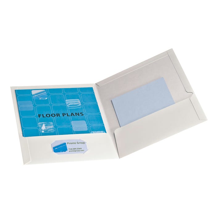 Oxford 2-Pocket Laminated Folder, 100 Sheet Capacity, White, Pack of 25