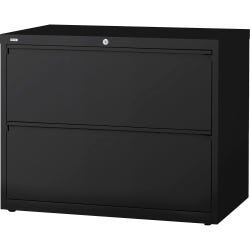 Lorell Fortress Lateral File Cabinet, Black, 42 x 18-5/8 x 28-1/8 Inches