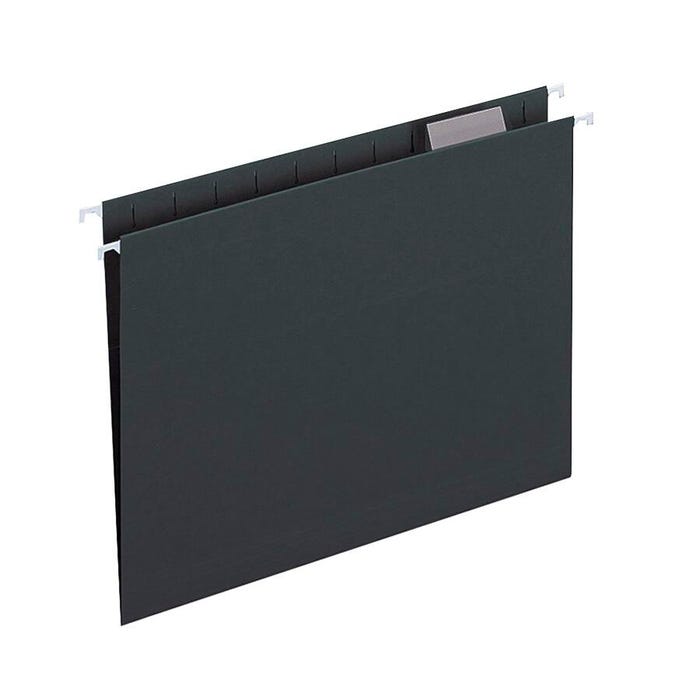 Smead Hanging File Folder, Letter Size, 1/5 Cut Tabs, Black, Pack of 25