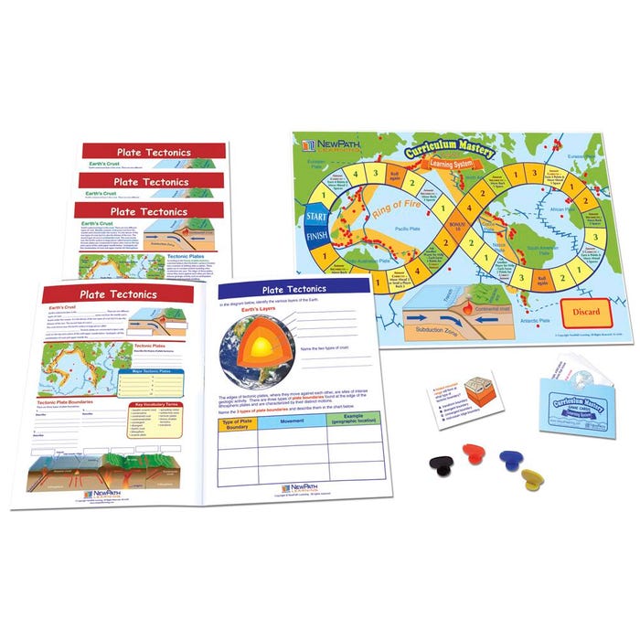 NewPath Learning Plate Tectonics Learning Center Game, Grades 6 to 10