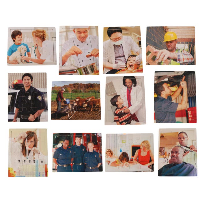 Marvel Education Real Photo Career Puzzles, Set of 12