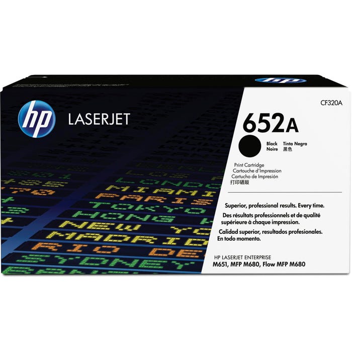 HP 652A Ink Cartridge, CF320A, Black