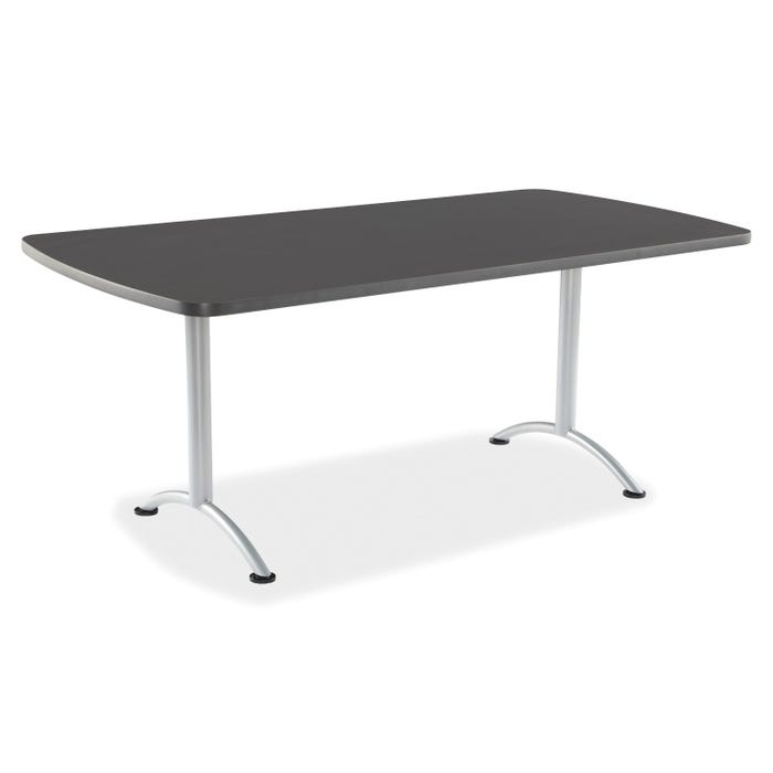 Iceberg ARC Rectangular Table, 30 x 36 x 72 Inches, Graphite