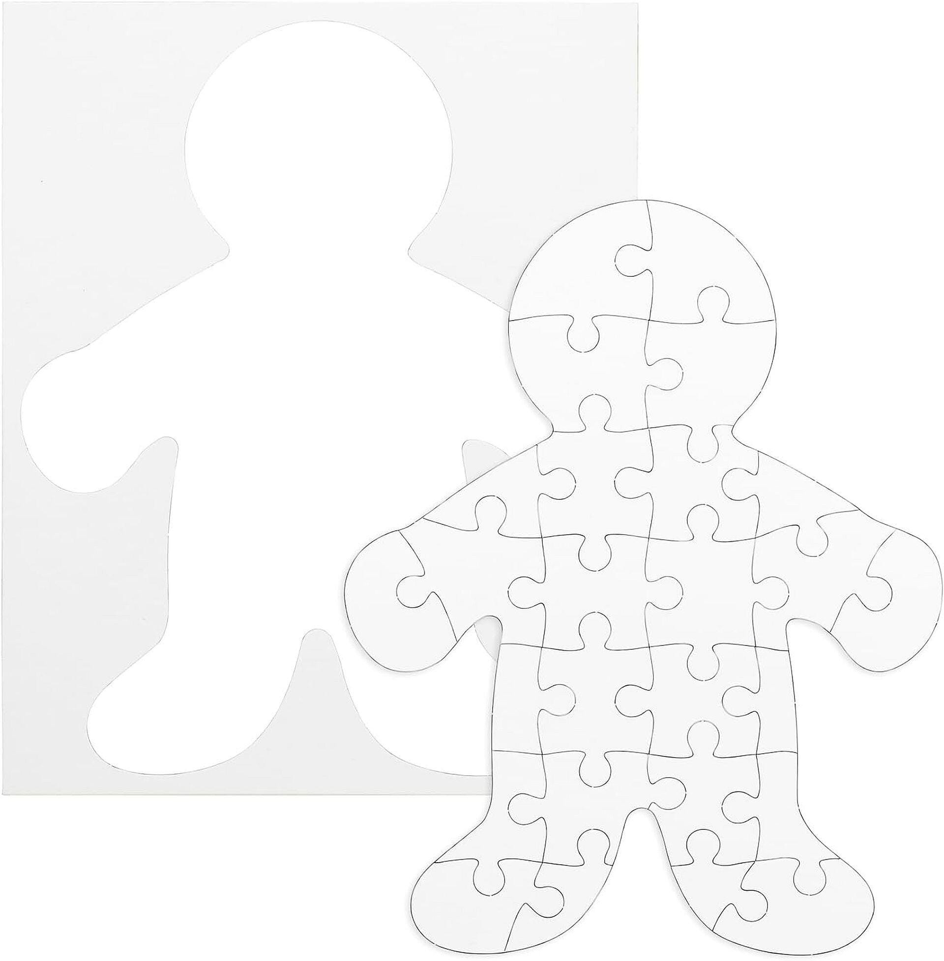 Hygloss Compoz-A-Puzzle Person, 26 Pieces, 8 x 10 Inches, Pack of 24 2148778