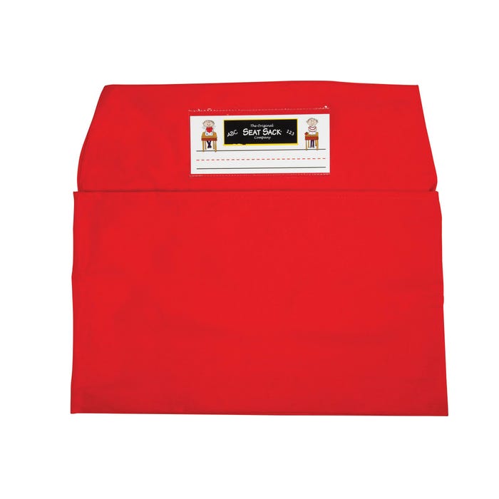 Seat Sack Elastic Back Storage Pocket, 12 to 17 Inches, Red