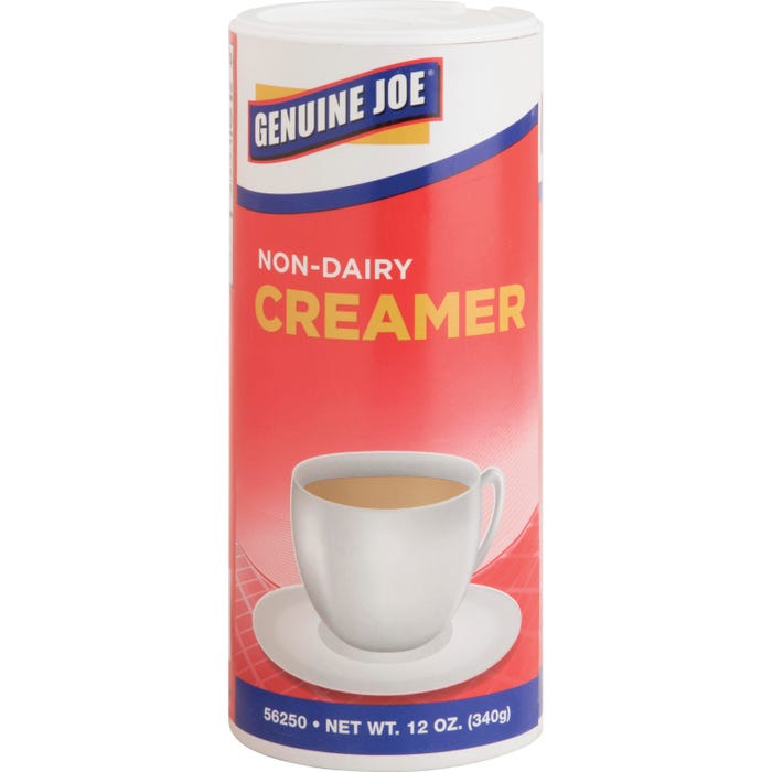 Genuine Joe Non-Dairy Powdered Creamer with Reclosable Lid, 12 oz Canister, Pack of 3
