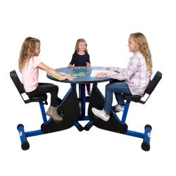 KIDSFIT KC-65 Three Person Round Pedal Desk