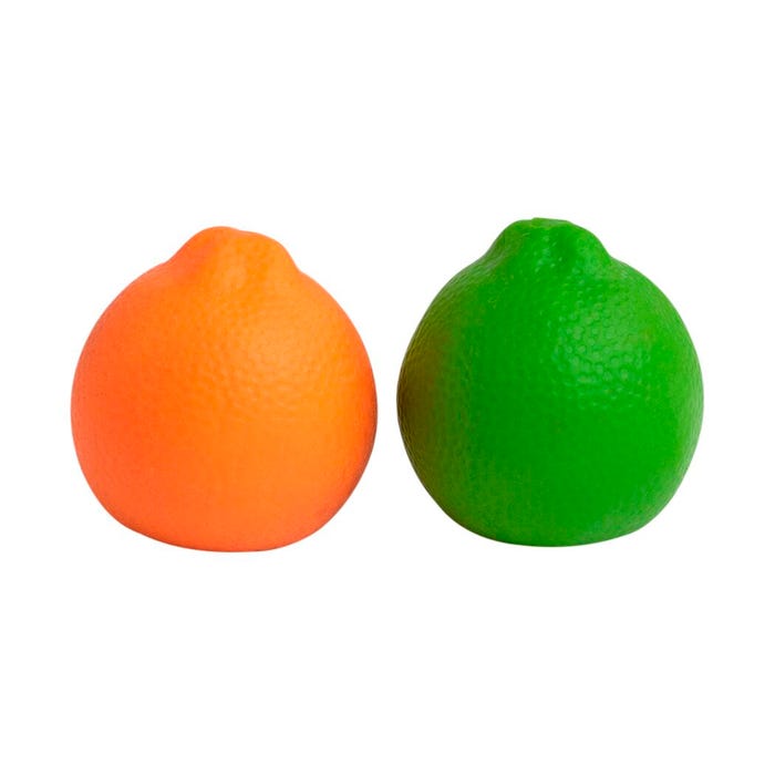 EcoWise Hand Therapy Fruit Squish Balls, Pair, Oranges