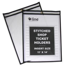 C-Line Dry Erase Reusable Pockets, Black, 11 x 14 Inches, Pack of 25 2149790