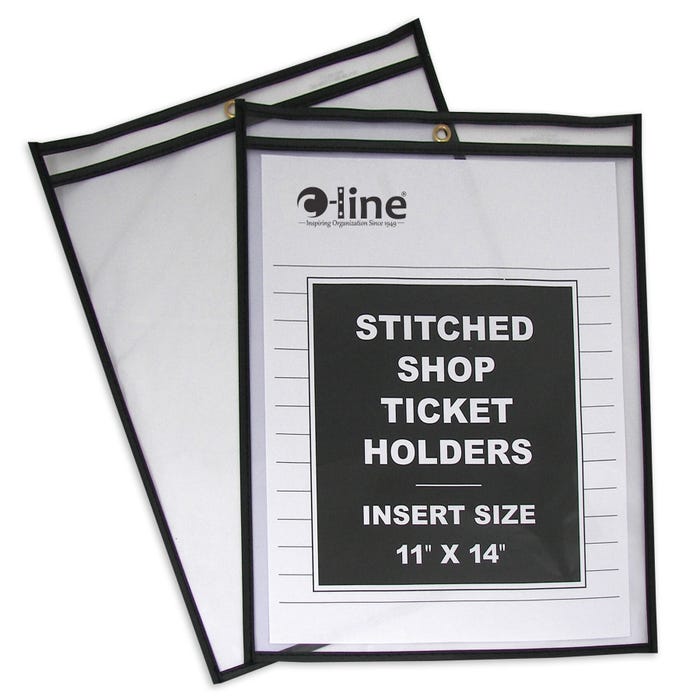 C-Line Dry Erase Reusable Pockets, Black, 11 x 14 Inches, Pack of 25