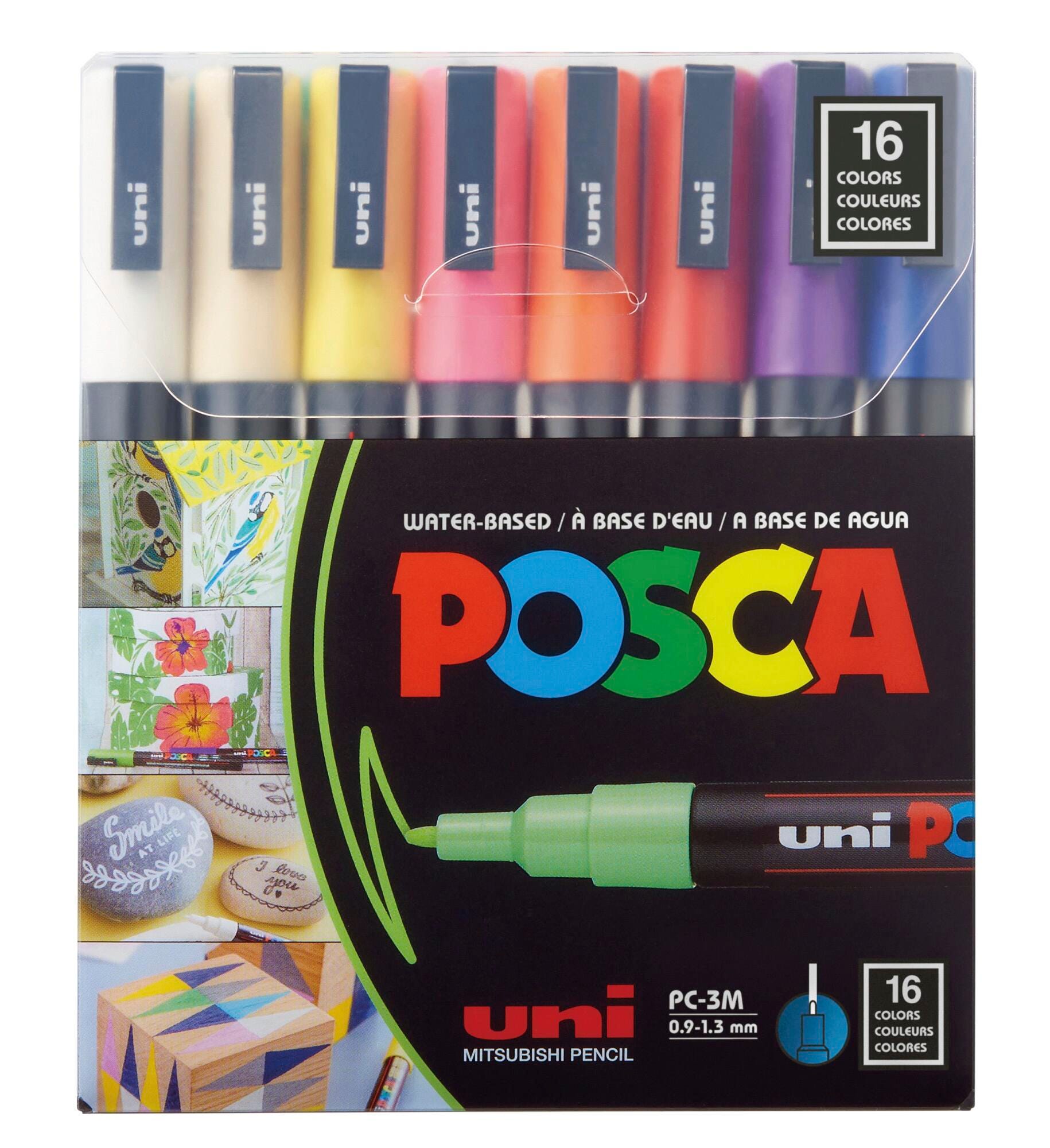 Image for Uni Posca Paint Markers, Fine Tip, Assorted Colors, Set of 16 from School Specialty